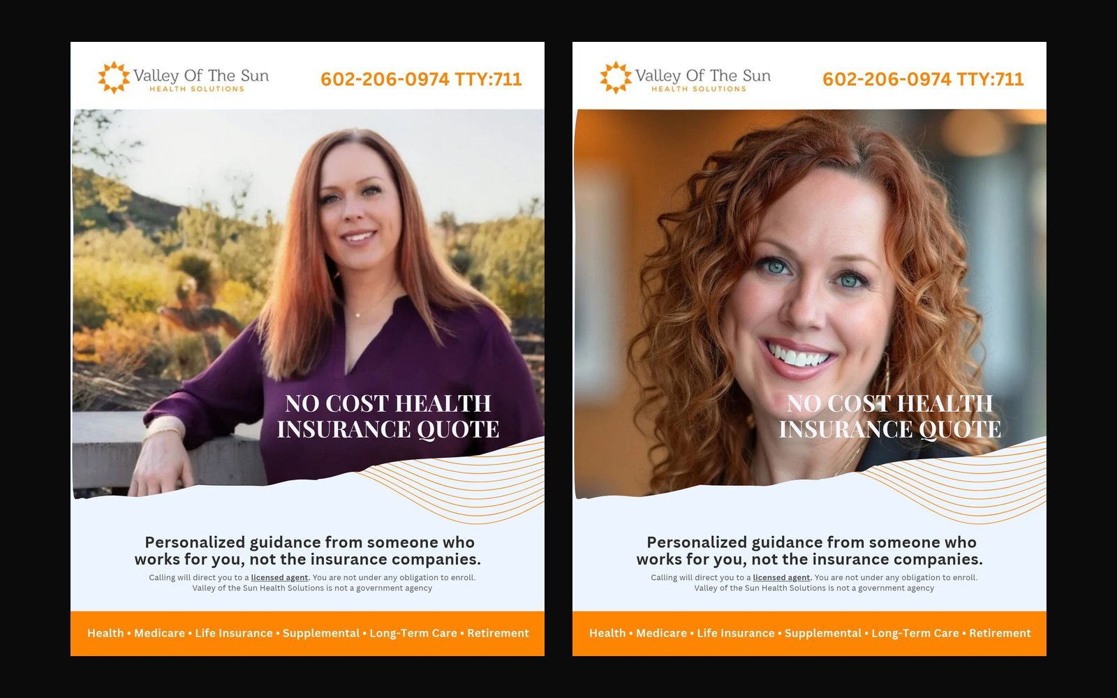 Valley of the Sun Health Solutions, Flyers and ads by Hillary Scott