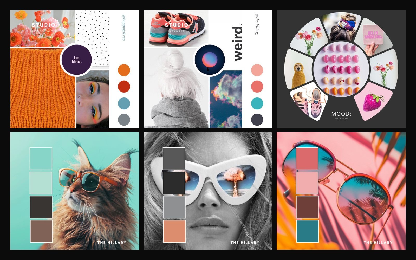 Mood Boards, Mood board collages by Hillary Scott