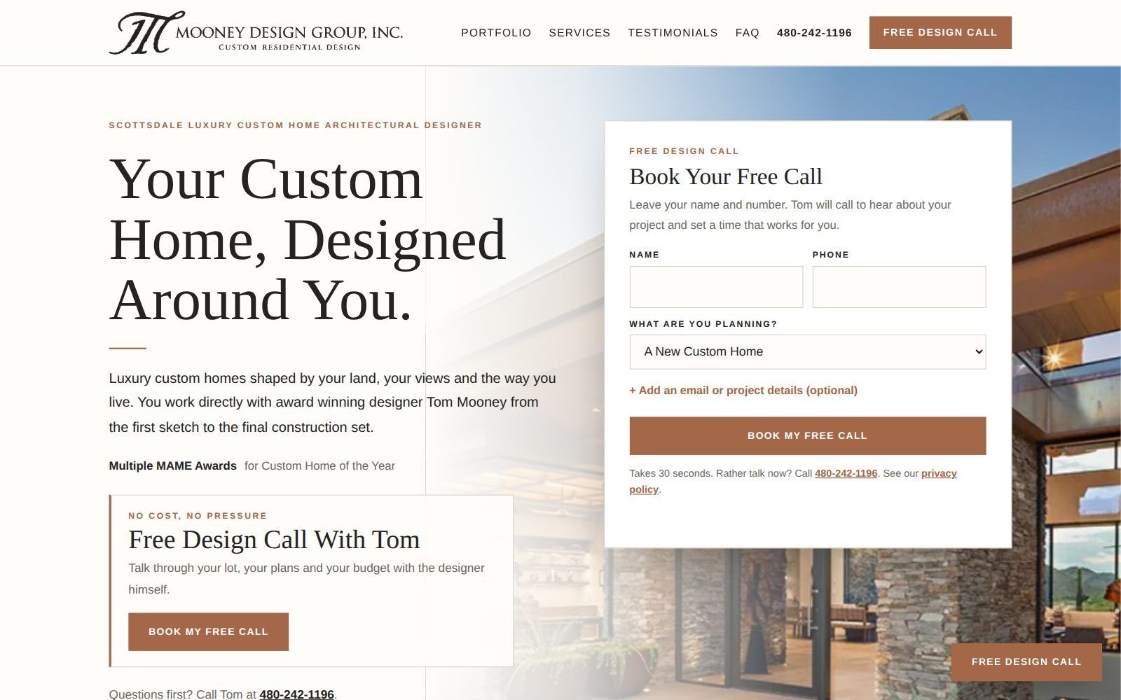 Mooney Design Group, Landing page by Hillary Scott